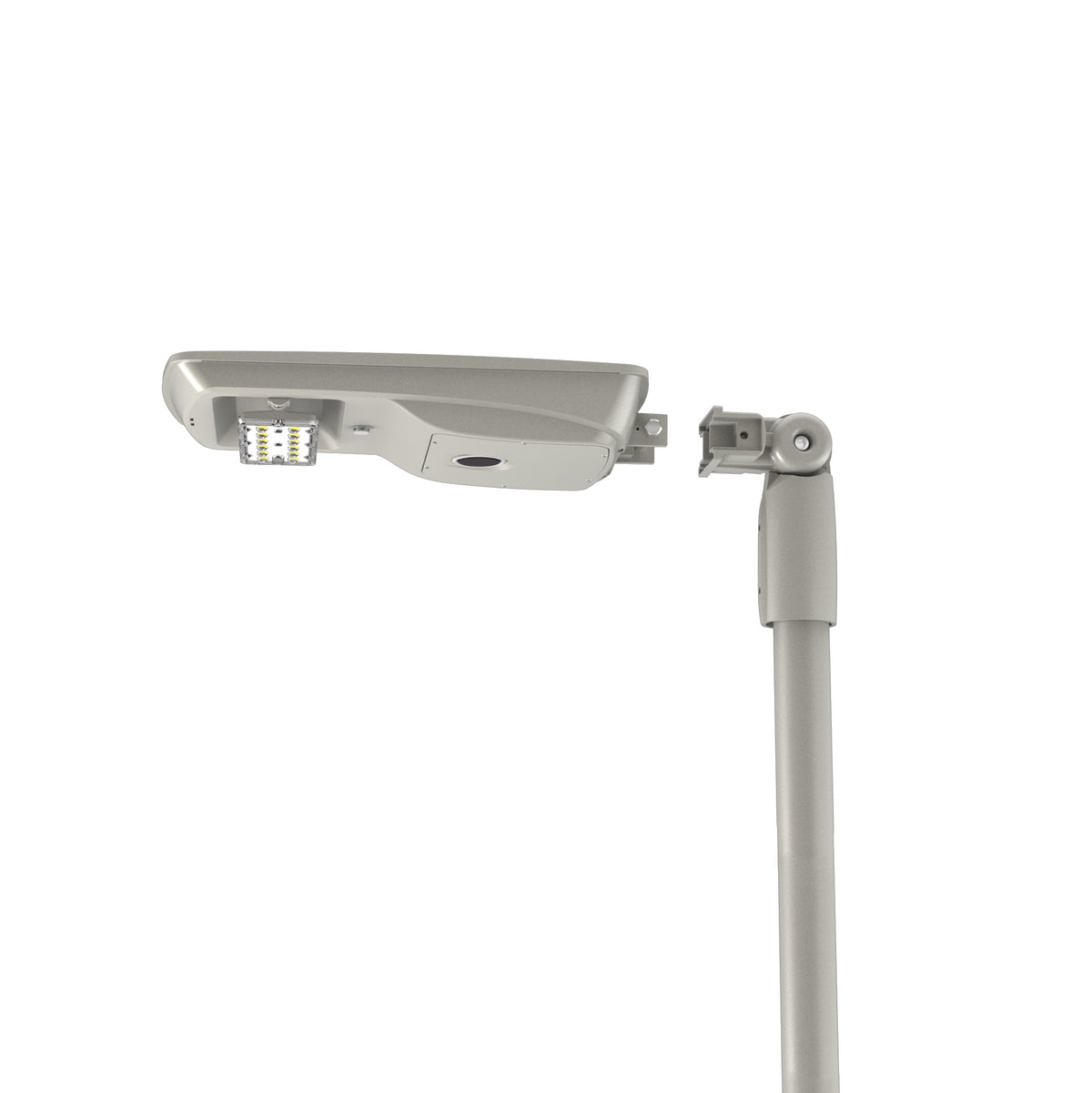 Pole mount bracket with square-hoop back plate - Black
