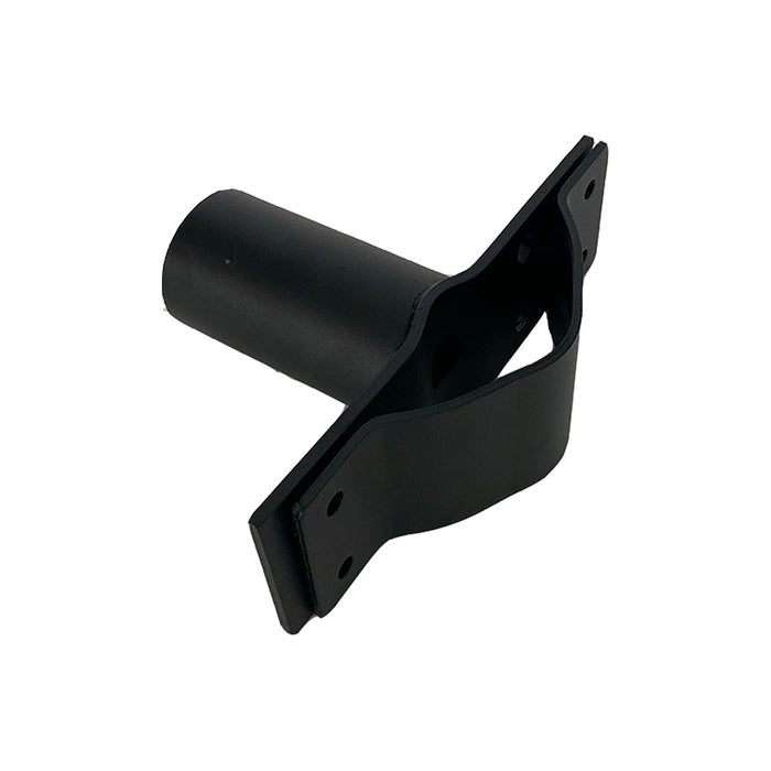 Pole mount bracket accessory with round-hoop back plate - Black